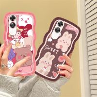 Soft Phone Case for  OPPO A17 A57 A78 A58 Reno 8T A15 A16K A54 A12 A5S A7 A94 A93 A3S A11k A53 A31 A52 A74 A95 A96 A92 A37 F9 A1K A76 A36 5F A9 2020 Cartoon Girl Bear Edge TPU Phone Cover