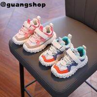 guangshop สไตล์ Boys &amp; Girls Breathable Drawstring รองเท้าผ้าใบ Anti-Slippery สบาย Velcro Soft Sole เด็กกีฬารองเท้า2-16ปี T22N09CC-164