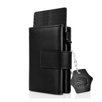 SEMOORID credit card case mini wallet with coin pocket I card case card case wallet I ultra-thin wallet wallet I RFID protection