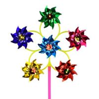 [COD] Five-wheel sequin windmill childrens experiment hands-on toy square gift stall