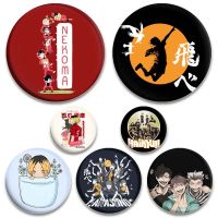 5.8cm Japanese Anime Haikyuu Brooches Cartoon Cosplay Badge Volleyball Boy Enamel Pin Backpack Clothes Jewelry Accessory Gifts