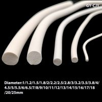 Silicone Rubber Sponge Strip White Silicone Foamed Seal Strip Round VMQ Foaming Cord Dia.1/1.2/1.5/1.8/2/2.2/2.5/2.8/3/3.2-25mm Gas Stove Parts Access