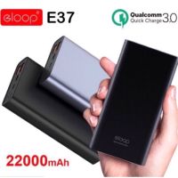 Eloop Power bank รุ่น E37 ความจุ 22000 mAh ชาร์จเร็ว Quick Charge พาวเวอร์แบงค์ ชาร์จเร็ว ชาร์จด่วน มี มอก. ขนาดพกพกพา