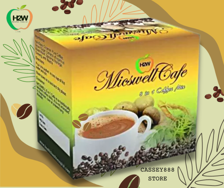 Cassey888 H2W Micswell Cafe 8 in 1 21g x 10 sachets, Supplement coffee