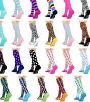 50 Styles Compression Socks Sports Happy Compression Socks Best for Anti Fatigue Pain Relief Knee High Men Women Socks