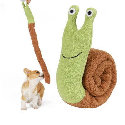 Plush Molar Educational Dog Toy (ของเล่นดมกลิ่นหอยทาก, น้ำตาลเขียว)