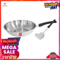 พระอาทิตย์ กระทะ ขนาด 28 ซม. พร้อมตะหลิวSUN Frying Pan 28 cm with Turner