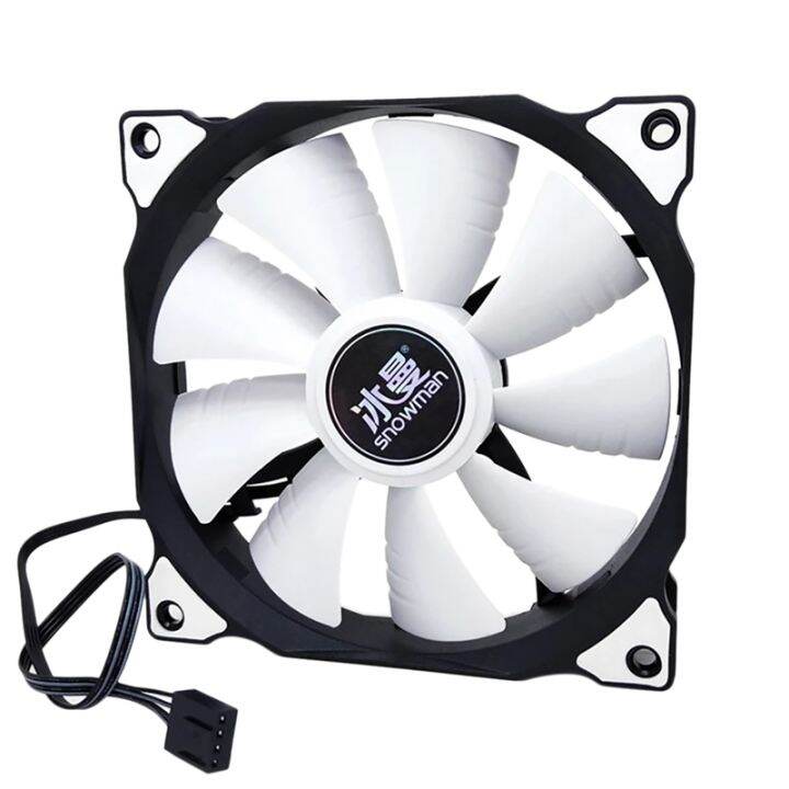 Computer Case Fan 12cm Silent 4PIN PWM Desktop Cooling Fan CPU Fan for ...