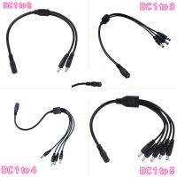 1-10pcs 1 DC Female To 2/3/4/5 Male plug Power Cord adapter DC Connector Cable Splitter LED Strip lights CCTV Security Camera  Wires Leads Adapters