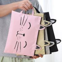 Cute Cartoon A4 Envelope To Oxford Students Receive Bag Bag Paper Data Of Canvas Bag Zipper Bag For Men And Women Ins Han Edition Girl Heart Waterproof Envelope To Contracted Large Capacity 【AUG】