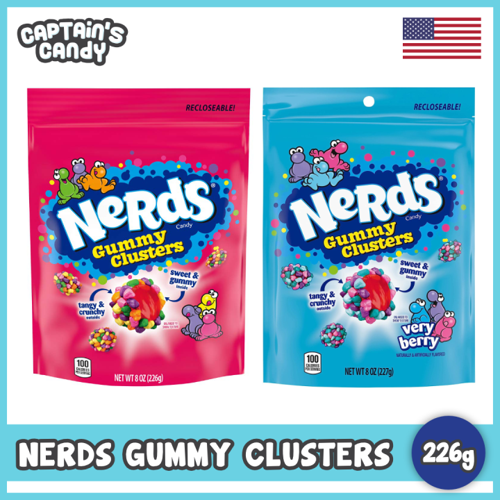 Nerds Gummy Clusters - Rainbow, Very Berry, Delicious Tangy And Crunchy ...