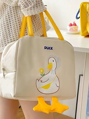 ◕ Cartoon lunch box bag insulated handbag cute student lunch bag lunch bag for office workers large capacity lunch bag