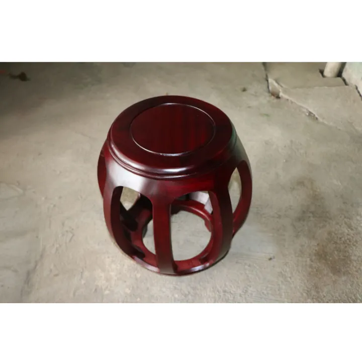 Chinese imitation mahogany drum stool solid wood guzheng stool piano