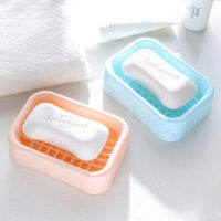 Plastic Household Bathroom Double-layers Soap Dish Holder Storage Container Draining Box