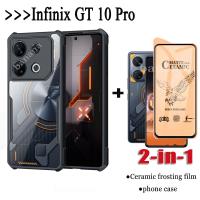 2in1เคสโทรศัพท์อะคริลิค Infinix GT 10 Pro สำหรับ Note30 Infinix GT10 PRO 4G Note 30i 30 Pro ฟิล์มฝ้าเซรามิก