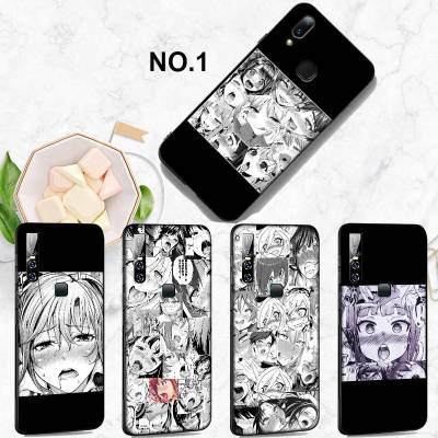Casing หรับ OPPO F5 A73 F7 F9 Pro A7X F11 F17 F19 A74 A95 Pro Find X3 Pro Lite Neo R9 R9s F1 Plus A76 Reno 7 7Z 6Z Ahegao Anime Girl Cartoon Cute Faces Pattern Phone เคสโทรศัพท์