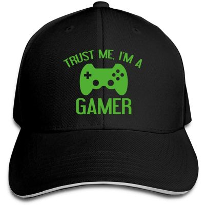 2023 New Fashion NEW LLTrust Me, Im A Gamer Mens Baseball Caps Adjustable Peaked Sandwich Dad Hats Black，Contact the seller for personalized customization of the logo