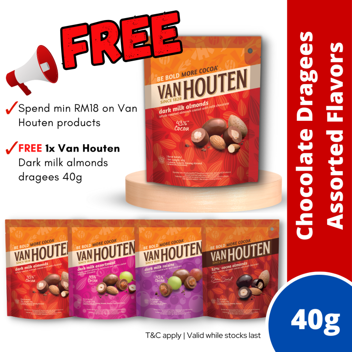 Van Houten Dark Milk Chocolate Dragees Assorted Flavors 40g Expiry Jan 2024 Lazada 7453