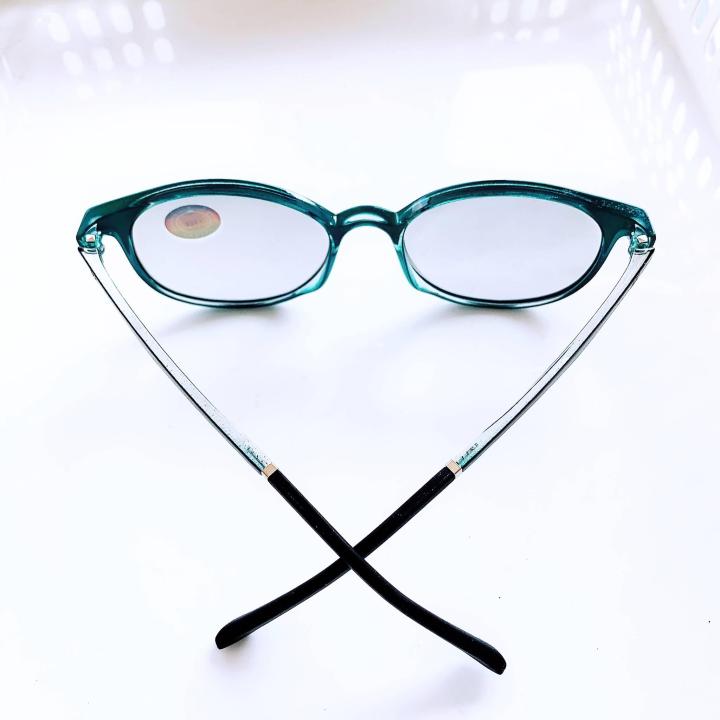 glasses-แว่นสายตายาว-175-ออโต้เลนส์-สีดำเขียว-แว่นทรงรี-สวยหรูดูเท่ห์มากๆ-น้ำหนักเบามาก-เลนส์โฟโตโครมิค-ปรับสีเข้มขึ้นโดยอัตโนมัติ