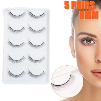 8mm Practice Eyelash Five Pairs Practice False Eyelash Eyelash Learn Beauty School Grafting Training Tools Salon B8V1