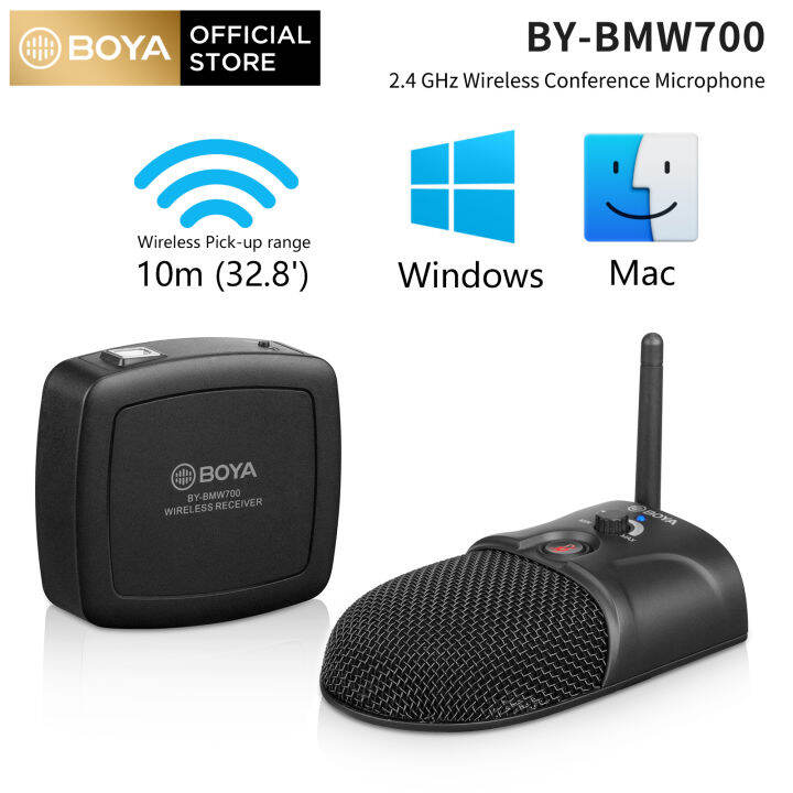 BOYA BYBMW700 2.4GHz Wireless Conference Microphone Compatible Can be
