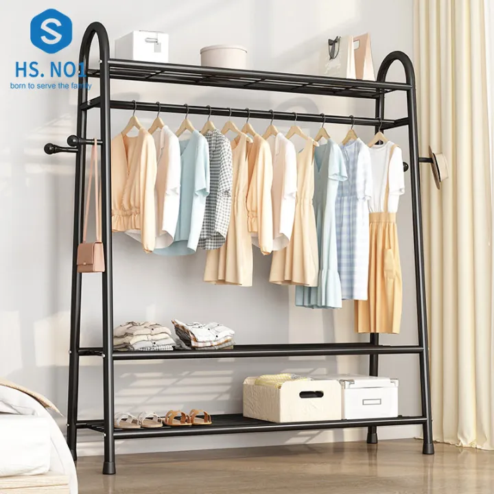Clothes Rack Floortoceiling Home Dormitory Folding Drying and Hanging