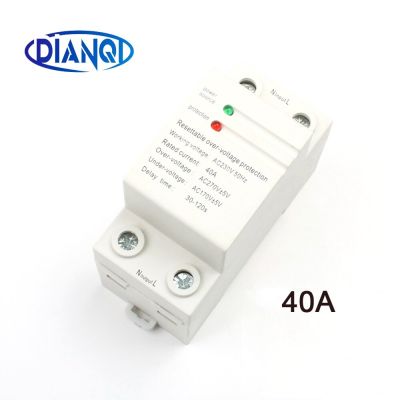 【✴COD✴】 quan59258258 Dzhrgq-40-40a อุปกรณ์วัดคลื่นโวลต์ Ac 230V 50Hz ราง Din การฟื้นฟูอัตโนมัติป้องกันการปรับแรงดันไฟฟ้าเกินและใต้