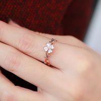 Korea 925 Sterling Silver Crystal Simple Twisted nches Diamonds Ring Zirconia Simple Rings For Women Anti Allergies