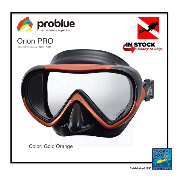 PROBLUE Orion Pro Single Lens Mask for Scuba Diving and Snorkeling Lazada