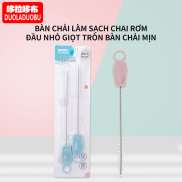 23MY6258 Bàn chải ống hút bình sữa cho bé Bàn chải vệ sinh núm vú giả Bộ 2