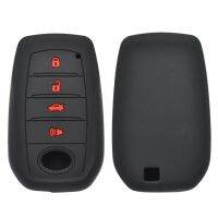 gthrrftdb AX Silicone Remote Key Case Fob Shell Cover Skin Holder For Toyota Fortuner Rav4 Highlander Land Cruiser Mark X 2015-2019