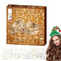 Countdown Calendar Toys Portable Countdown Calendar Boxes Christmas Advent Surprises Exquisite Girls Jewelry Advent Calendar 2023 24-Day for Kids Teens and Women rational