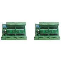 2X 32Ch PNP Isolated Digital Input RS485 Modbus Rtu Controller 12V 24V PLC Switch Quantity Acquisition Board(with Case)