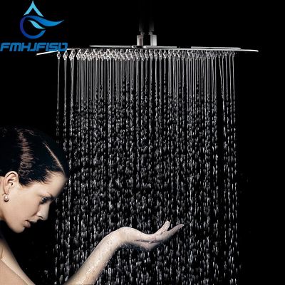 Polished Chrome Shower Head Sprayer Stainless Steel 6" Square Rain Shower Shower Head Sprayer 15cm Top Rainfall Shower Heads Showerheads
