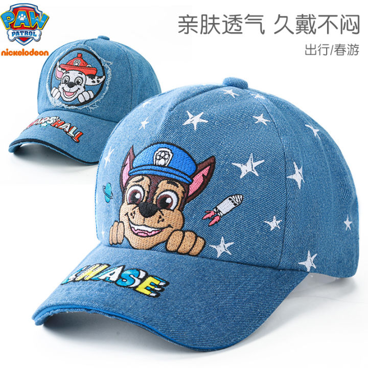 paw-patrol-หมวกเด็กหมวกเบสบอล-เด็ก-windproof-shade-เด็กชายยีนส์หมวกผ้าฝ้ายหมวกแก๊ป-archi