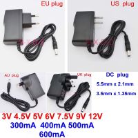 1PCS AC110-240V DC 3V 4.5V 5V 6V 7.5V 9V 12V 300mA 400mA 500mA 600mA adapter AC / DC Converter power supply EU US AU UK