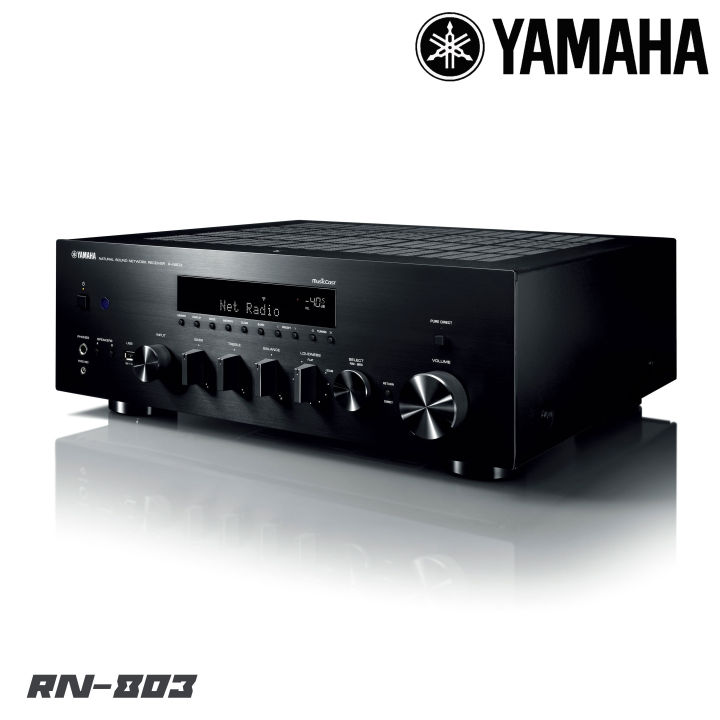 yamaha-rn-803-อินทีเกรตแอมปลิฟายเออร์-กำลังขับ-2x160-วัตต์สามารถควบคุมอุปกรณ์ทั้งหมดของคุณได้ตามต้องการเพียงแอป-musiccast-มาพร้อมพร้อมบลูทูธ-ตัวโชว์