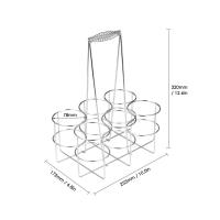 6 ขวดผู้ถือเบียร์ปาร์ตี้ตะกร้าเบียร์ Rack Wine Caddy ขาตั้งสำหรับบาร์บีคิวโรงแรมบาร์ไวน์ขวดเบียร์