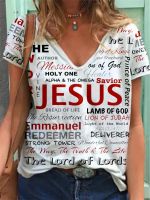 Jesus T shirt Women Fashion T-shirts Letter Print Top Short Sleeve Oversized Tops Tees Summer Women Tshirt Brand Street Tee Girl