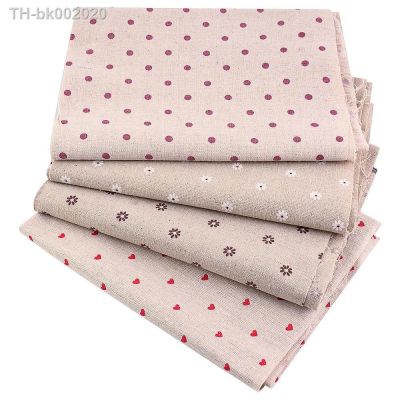 ✢ TERAMILA Polka Dots Design Cotton Linen Fabric by Yard for Sewing Tablecloth Cover Pillow Bag Cushion Home Decora Heart Shape