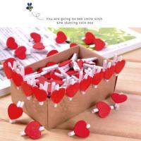 100Pcs/Pack Mini Heart Love Wooden Clothes Photo Paper Peg Pin Clothespin Craft Postcard Clips Home Wedding Decoration Clips Pins Tacks