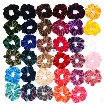 33Colors Korea Velvet Hair Scrunchie Elastic Hair Bands Soli