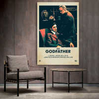 Luyameishop THE GODFATHER โปสเตอร์ภาพวาดผ้าใบพิมพ์-ตกแต่งบ้านขนาดใหญ่ Wall Art ภาพผ้าใบ Wall - Bedroom