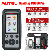 Autel MaxiDiag MD806 Pro เต็มระบบOBD2เครื่องสแกนเนอร์,เครื่องสแกนobd2,OBD2 Scanner,เครื่องสแกนเนอร์วินิจฉัยรถยนต์, อ่าน/ ลบรหัส, แสดงข้อมูลสด, รีเซ็ตน้ำมัน/DPF/ BMS/SRS/EPB บริการ, สแกนอัตโนมัติ, รุ่นอัพเกรดของ MD806