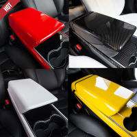 For Tesla Model 3 model y Carbon Fiber ABS Center Storage Armrest Cover Trim Inner Accessories model3 modely