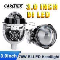 Carlitek 2ชิ้น Bi-LED โปรเจคเตอร์เลนส์ H1หลอดไฟ9005 9006 H4 H7หลอดไฟ LED สำหรับไฟหน้ารถจัดแต่งทรงผมติดตั้งเพิ่ม Hi/lo Beam เลนส์ SA