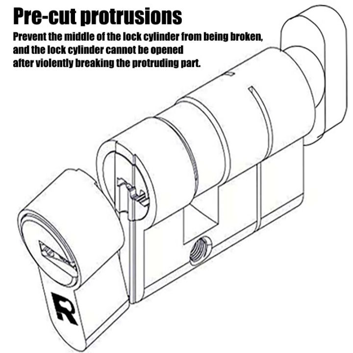 ปรับแต่งกุญแจเดียวกันเพื่อเปิดประตูกระบอกทั้งหมดมาตรฐานยุโรปที่มีคุณภาพสูงล็อคกระบอก11-pin-ล็อคประตูป้องกันการโจรกรรม
