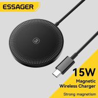 ♣✟▤ Essager 15w ที่ชาร์จแม่เหล็กไร้สาย สําหรับ ios samsung Phone earphone เครื่องชาร์จชาร์จเร็ว