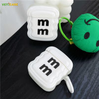 Simple MM Anti-Drop iPhone Case หูฟังพร้อมจี้สำหรับ Apple AirPods Pro AirPods 1 2 3ใหม่ซิลิโคน TPU Soft Cover หูฟัง Air Pods ปลอกกระเป๋าป้องกัน AirPod Accessorie สีดำสีขาว