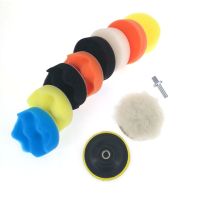 11Pcs Car Polishing Kit Self-Adhesive Buffing Waxing Sponge Wool Wheel Polish Pad for Car Polisher Drill Adapter Detail Cleaning Adhesives Tape